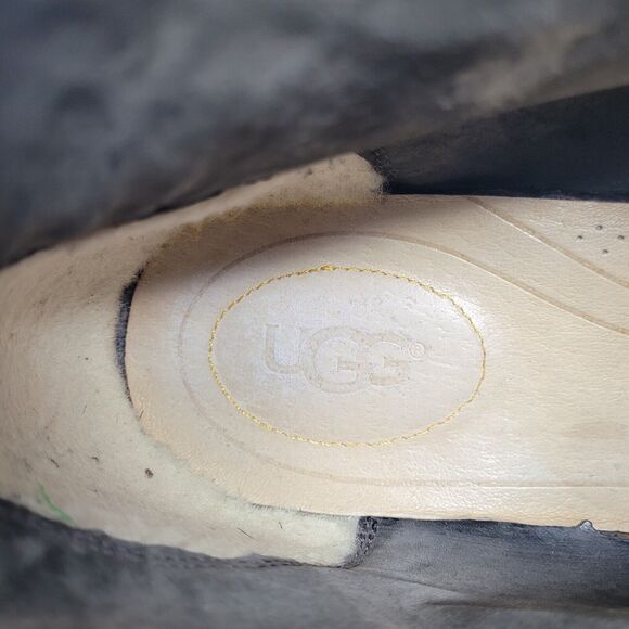 UGG Leighton Brown Waxed Crinkled Leather Chukka Boots Waterproof Mens Sz 12 99%